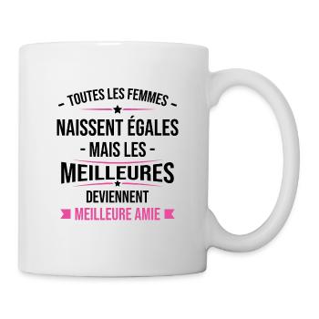 Les meilleures femmes deviennent Meilleure Amie - Mug blanc - blanc - Droite