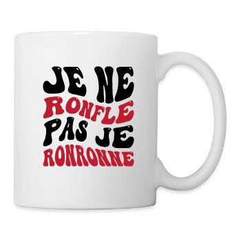 Je ne ronfle pas je ronronne - Mug blanc - blanc - Droite
