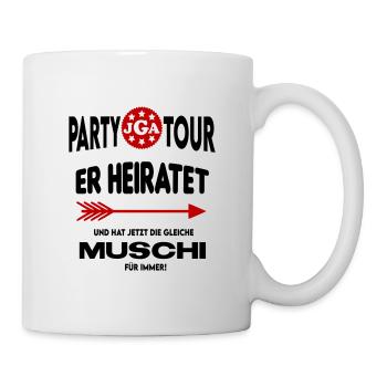 Jga Er heiratet Die gleiche Muschi für immer - Tasse - Weiß - Rechts