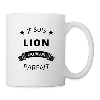 Lion ascendant parfait humour astrologie homme - Mug blanc - blanc - Droite