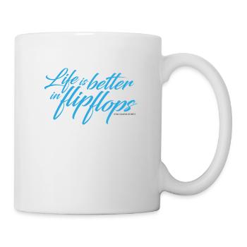 Life is better in flip flops - blue - Mug - white - Right