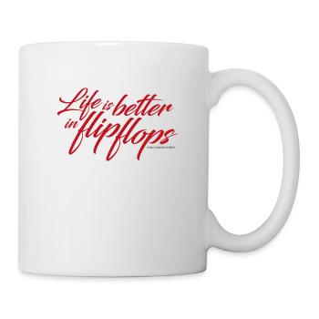 Life is better in flip flops - red - Mug - white - Right