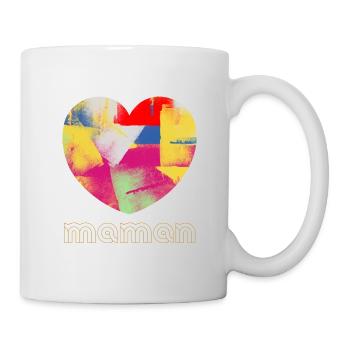 Maman cœur graphique - Mug blanc - blanc - Droite