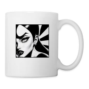 Monochrome Pop Art - Mug blanc - blanc - Droite