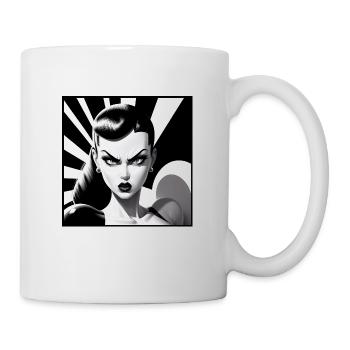 Monochrome Pop Art - Mug blanc - blanc - Droite