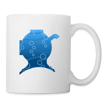 Fond plongée forme scaphandre - Mug blanc - blanc - Droite