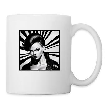 Monochrome Pop Art - Mug blanc - blanc - Droite