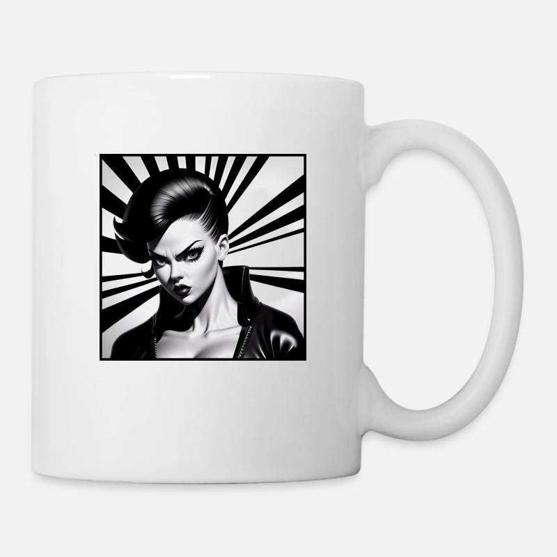 Monochrome Pop Art - Tasse - Weiß