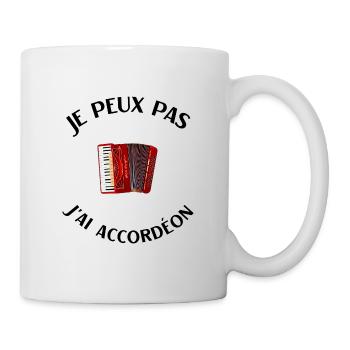 Accordéon humour accordéoniste homme femme - Mug blanc - blanc - Droite