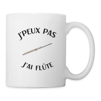 Flûte traversière humour flûtiste homme femme - Mug blanc - blanc - Droite