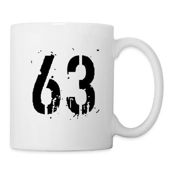 Nummer 63 - Tasse - Weiß - Rechts