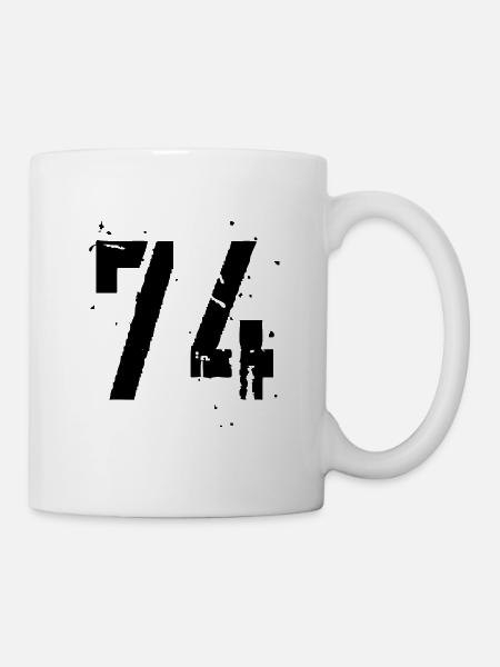 Nummer 74 - Tasse - Weiß