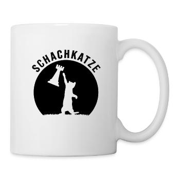 Schach Schachmatt Schachspieler "Schachkatze" - Tasse - Weiß - Rechts