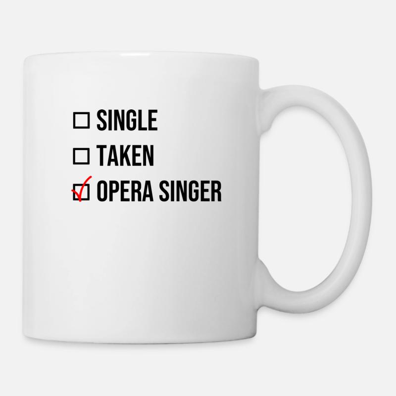 Single Taken Opera singer black singing singer - Mug - white