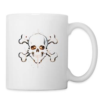 SKULL skull and bones - Mug - white - Right