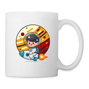 Little kid Astronaut Rocket Ride Tees - Mug - white - Right