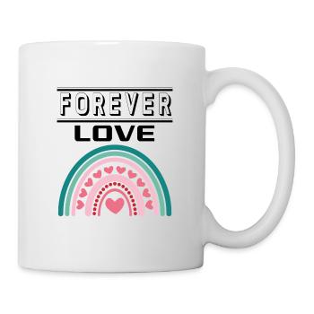 Liebe Forever I Love You Herz Hearts Wahre Liebe - Tasse - Weiß - Rechts