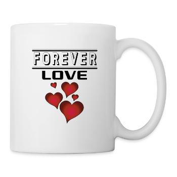 Liebe Forever I Love You Herz Hearts Wahre Liebe - Tasse - Weiß - Rechts