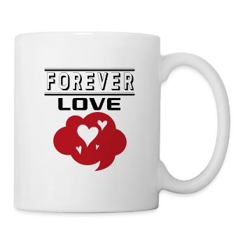 Liebe Forever I Love You Herz Hearts Wahre Liebe - Tasse - Weiß - Rechts