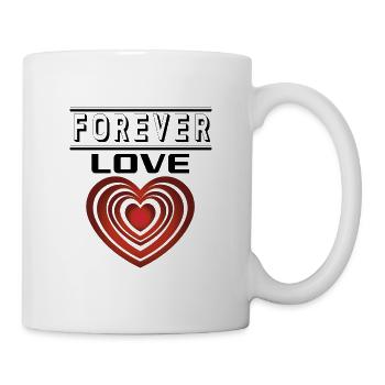 Liebe Forever I Love You Herz Hearts Wahre Liebe - Tasse - Weiß - Rechts