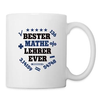 Bester Mathelehrer Uni Mathematiker Mathe Lehrer - Tasse - Weiß - Rechts