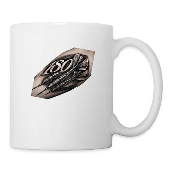 Dart 180 Tattoo - Tasse - Weiß - Rechts