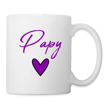 PAPY. PAPA. FÊTE DES PÈRES. BONNE FÊTE PAPA - Mug blanc - blanc - Droite