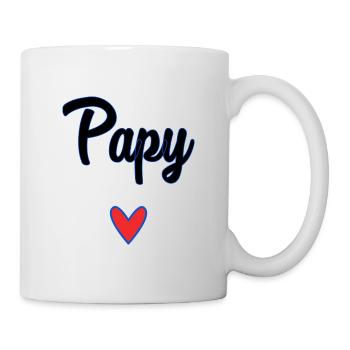 PAPY. FÊTE DES PÈRES. BONNE FÊTE PAPY. JE T'AIME. - Mug blanc - blanc - Droite