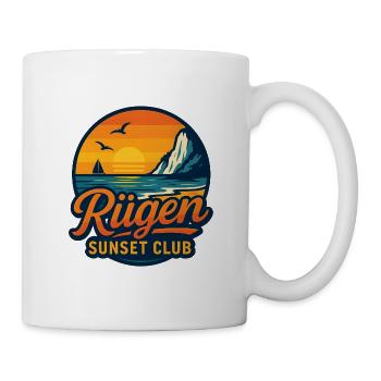 Rügen Sunset Club – Für Sonnenuntergangsfans - Tasse - Weiß - Rechts