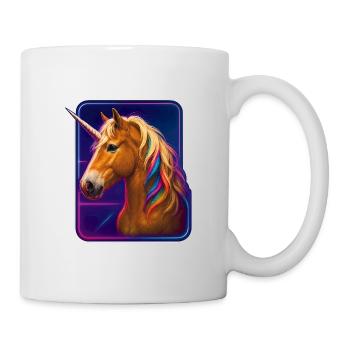 Cyberpunk Hafflinger Unicorn Design - Mug - white - Right