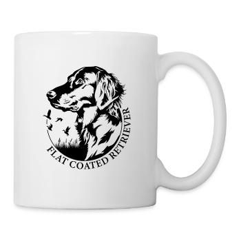 Retriever à poil plat Portrait chien Chien Wilsigns - Mug blanc - blanc - Droite