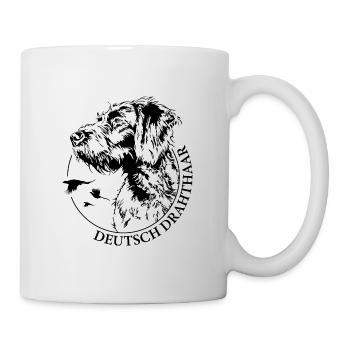 German Wirehaired Portrait Hunting Dogs Wilsigns - Mug - white - Right