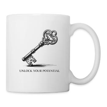 Key motif with squiggle design - Mug - white - Right