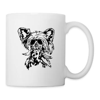 Chien chinois à crête Cool Portrait Dogs Wilsigns - Mug blanc - blanc - Droite