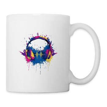 Vibrant_Music_Headphones_Equalizer_Splash - Tasse - Weiß - Rechts