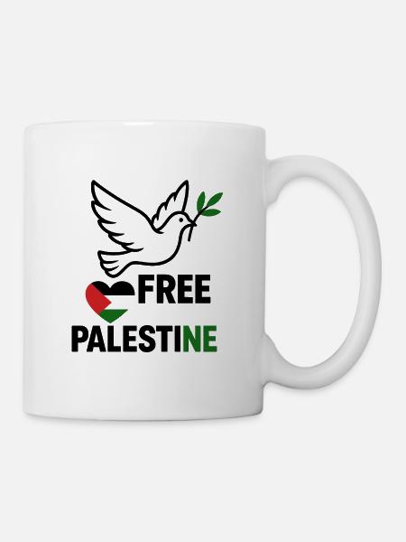 Free Palestine Dove - Mug - white