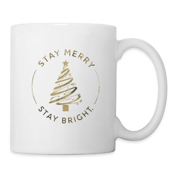 Golden Christmas Tree Graphic - Mug - white - Right