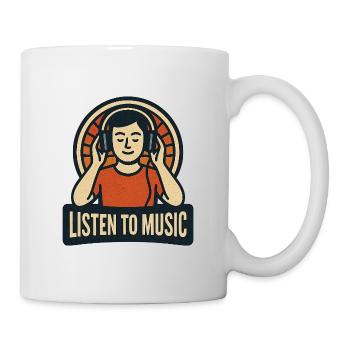 Listen to Music Vintage Clip - Mug - white - Right