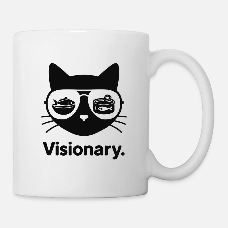 Visionary Cat Fish Lenses - Mug - white