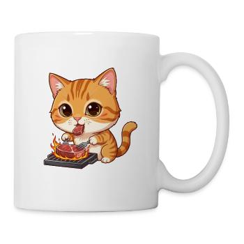 Katzengrillmeister: Flammenpfote - Tasse - Weiß - Rechts