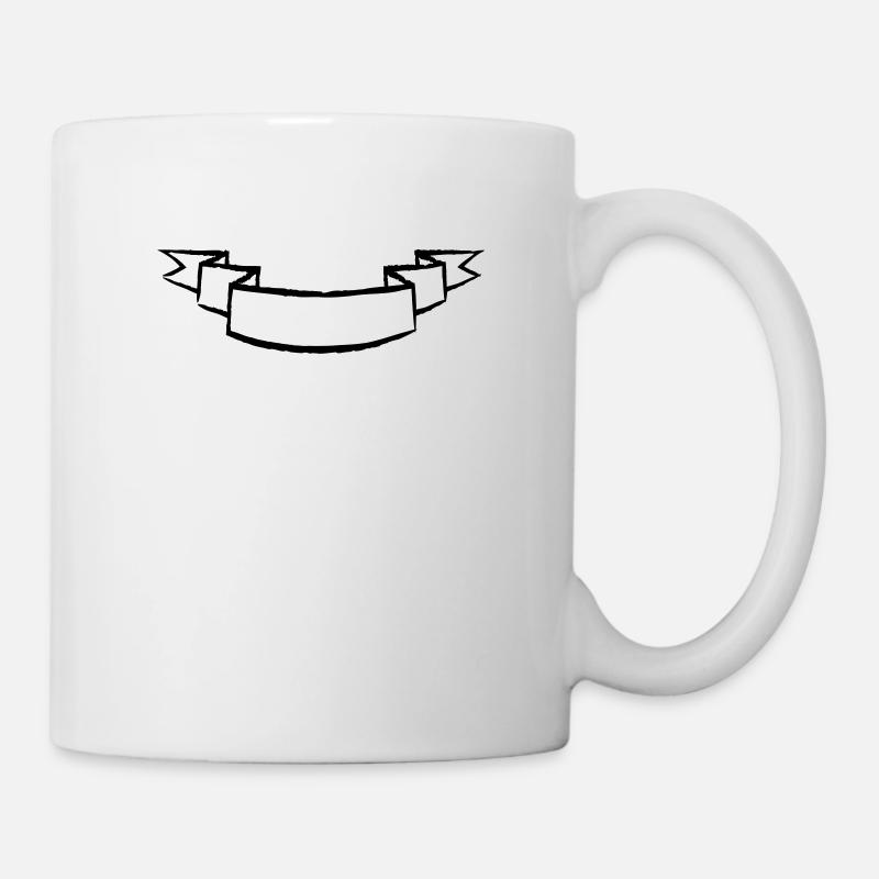 Banner gebogen - Tasse - Weiß