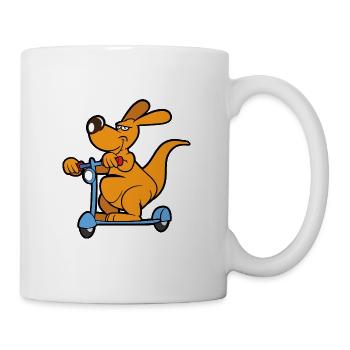 Roller Känguru - Tasse - Weiß - Rechts