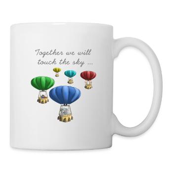Ballons à air chaud colorés - Mug blanc - blanc - Droite