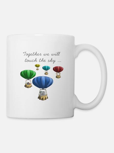 Colorful hot air balloons - Mug - white