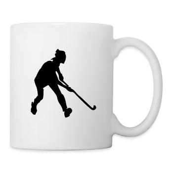 Hockey player silhouette gift idea hockey - Mug - white - Right