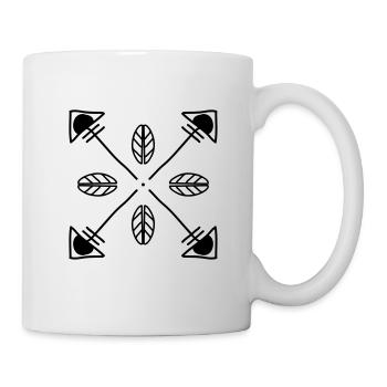 Hipster arrows, vintage, arrow, feather - Mug - white - Right
