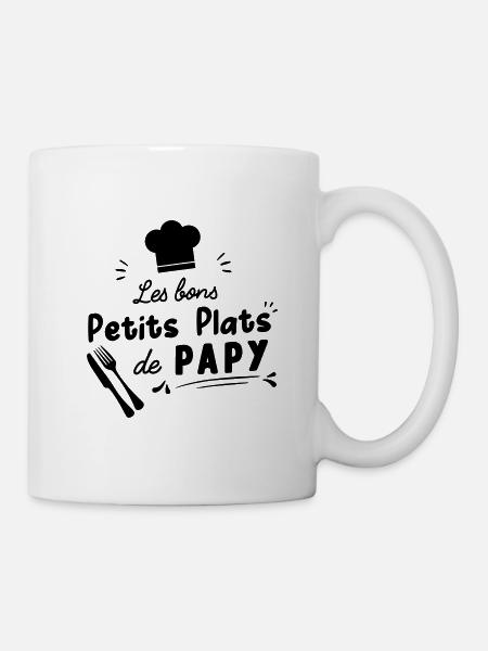 bon petit plat de papy - Mug blanc - blanc