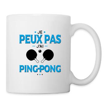 Je peux pas j'ai ping-pong - Mug blanc - blanc - Droite