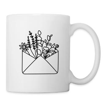 Blumenstrauß - grow. - Tasse - Weiß - Rechts