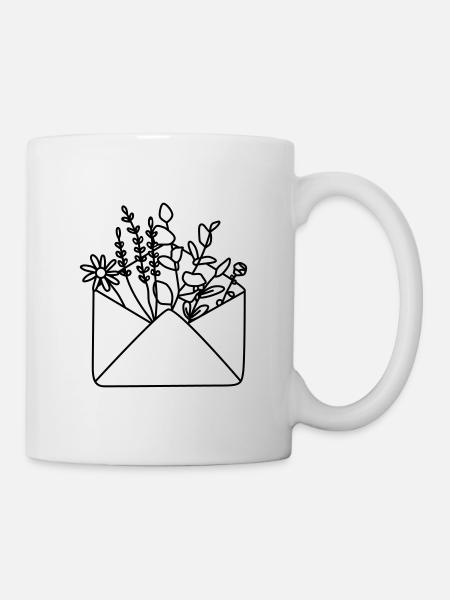 Blumenstrauß - grow. - Tasse - Weiß